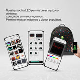 【MOCHILA LED APP 2025】LUMIXEL Mochila con Pantalla Luminosa | Diseña Tu Propio Pixel Art y Animaciones | Seguro y confiable, alimentado por fuente de energía móvil| Regalo Único para Hombres y Mujeres